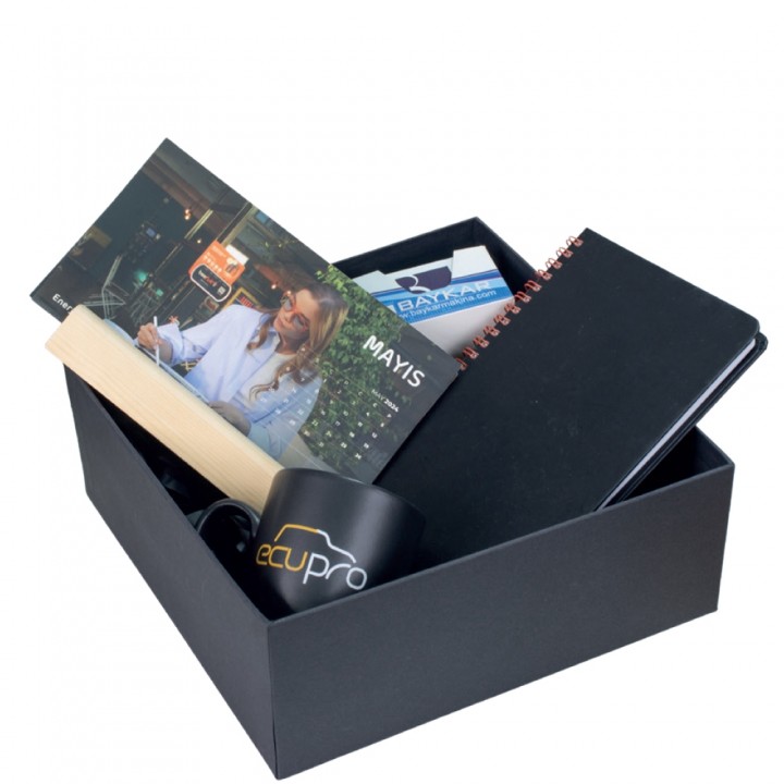 Kupa Bardak Defter ve Kalemli Kutulu VIP Promosyon Set 